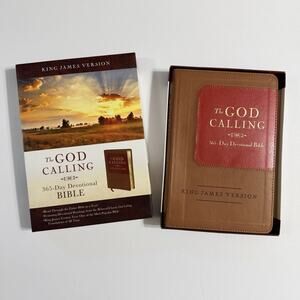 The God Calling 365 Day Devotional Bible KJV King James Version Leather Bound